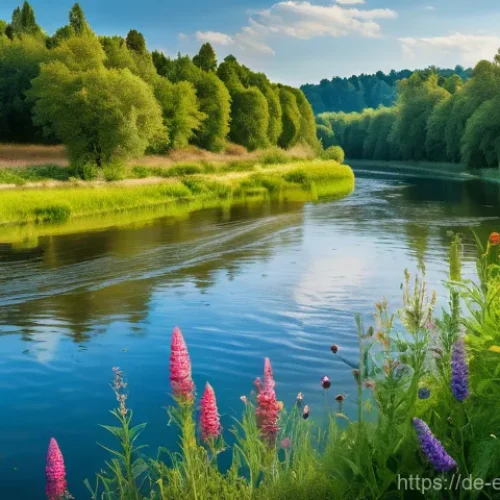 Home 20 자연생태복원기사와 환경관리 업무의 연계 - **Prompt 1: Thriving Renatured River Landscape in Germany**
A vibrant, sun-drenched landscape sc...